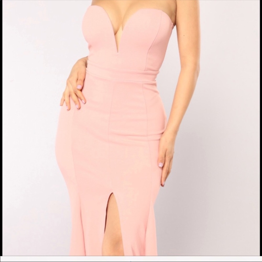 Mermaid pink dress (fashion nova) NEW - Picture 2 of 5